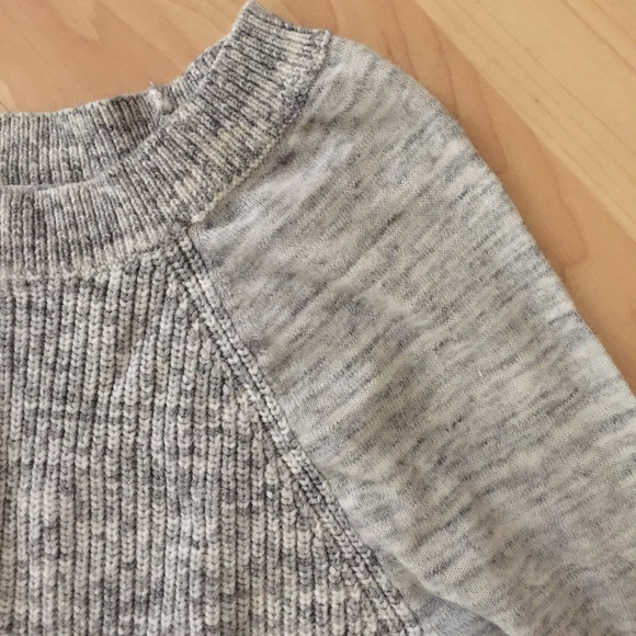 Lucky Brand Marled Gray raglan Sweater 3/4 sleeves - Picture 2 of 6